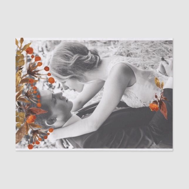 Papel De Seda Pasta Laranja Castanho Sobreposição Adicionar Sua  (Frente )