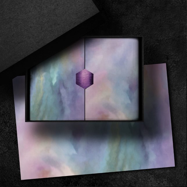 Papel De Seda Pastas Whimsical | Dreamy Muted Rainbow Mottle (Criador carregado)