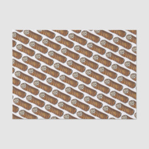 Papel De Seda Pasteira de chocolate Chip Cannoli