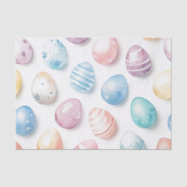 Papel De Seda Pastel Blue Pink Easter Egg Pattern