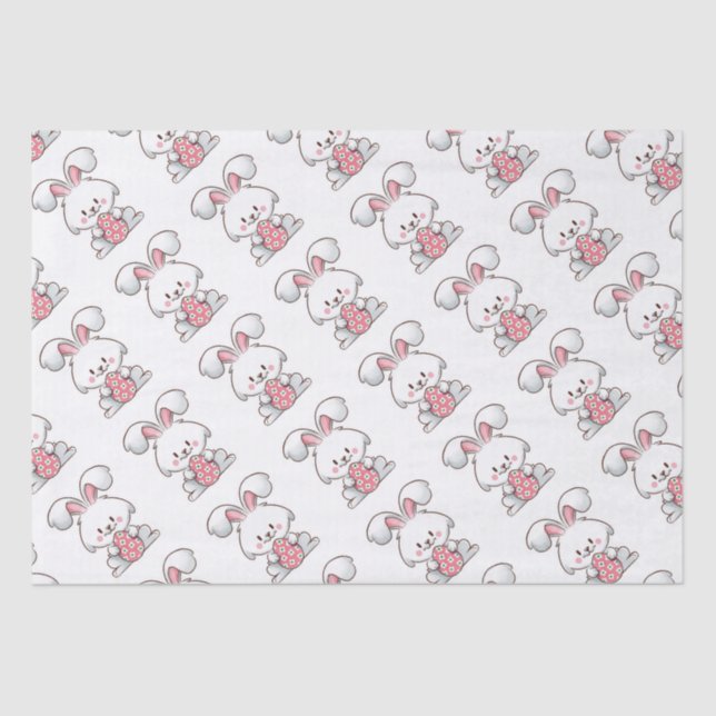 Papel De Seda Pastel Bunny Elegance (Frente )
