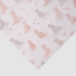 Papel De Seda Pastel Cats Tissue Paper