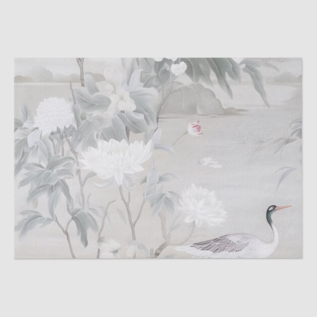 Papel De Seda Pastel Chinoiserie Tecido (Frente )
