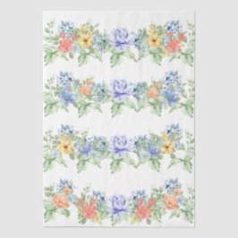 Papel De Seda Pastel Floral Borders Decoupage Paper