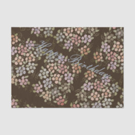 Papel De Seda Pastel Floral Padrão