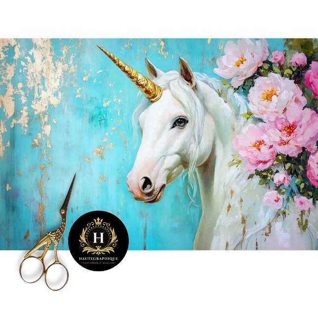 Papel De Seda Pastel Floral Unicorn (Criador carregado)