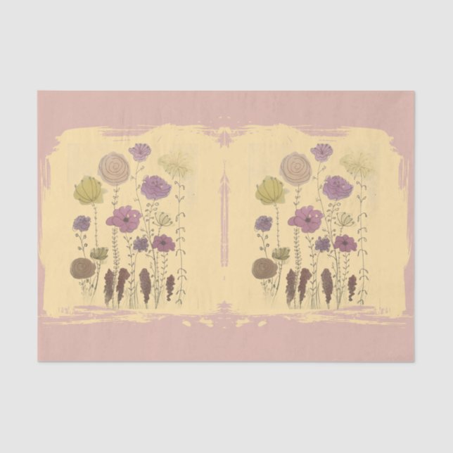 Papel De Seda Pastel Flowers (Frente )