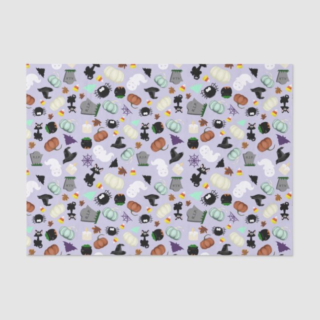 Papel De Seda Pastel Halloween (Frente )