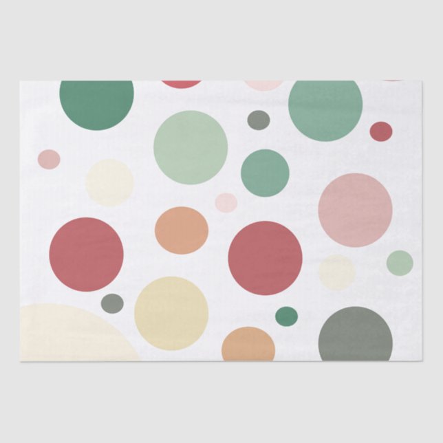 Papel De Seda Pastel Large Poka-Dot Design (Frente )