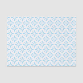 Papel De Seda Pastel Light Floral Elegante Azul