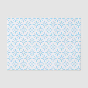 Papel De Seda Pastel Light Floral Elegante Azul
