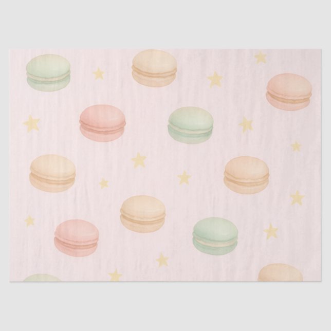 Papel De Seda Pastel Macaron & Stars Watercolor Tissue (Frente )