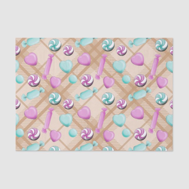 PAPEL DE SEDA PASTEL PINK E CANDIDATOS DE NATAL VERDE (Frente )