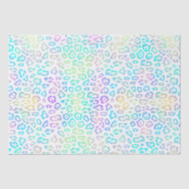 Papel De Seda Pastel Rainbow Leopard Patterno