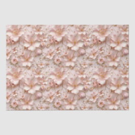 Papel De Seda Pastel Rosa Bonito Floral