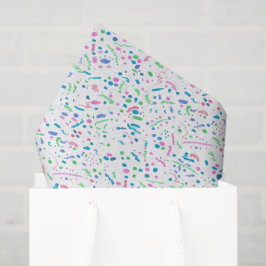 Papel De Seda Pastel Splatter Confetti Impressão