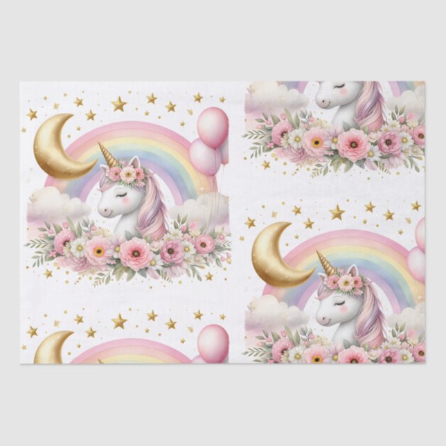 Papel De Seda Pastel Unicorn (Frente )