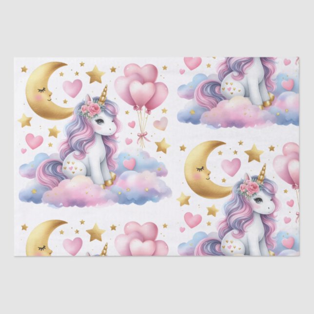 Papel De Seda Pastel Unicorn (Frente )
