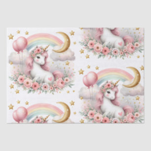 Papel De Seda Pastel Unicorn