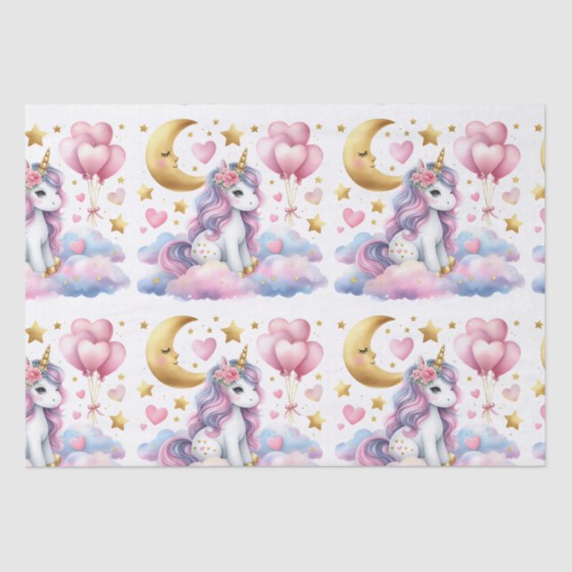 Papel De Seda Pastel Unicorn (Frente )