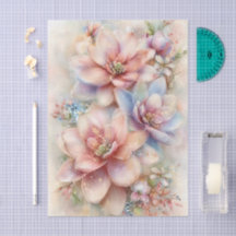 Pastel Watercolor Magnolia Decoupage