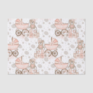 PAPEL DE SEDA PASTEL WATERCOLOR PINK BABY GIRL BLOCKS