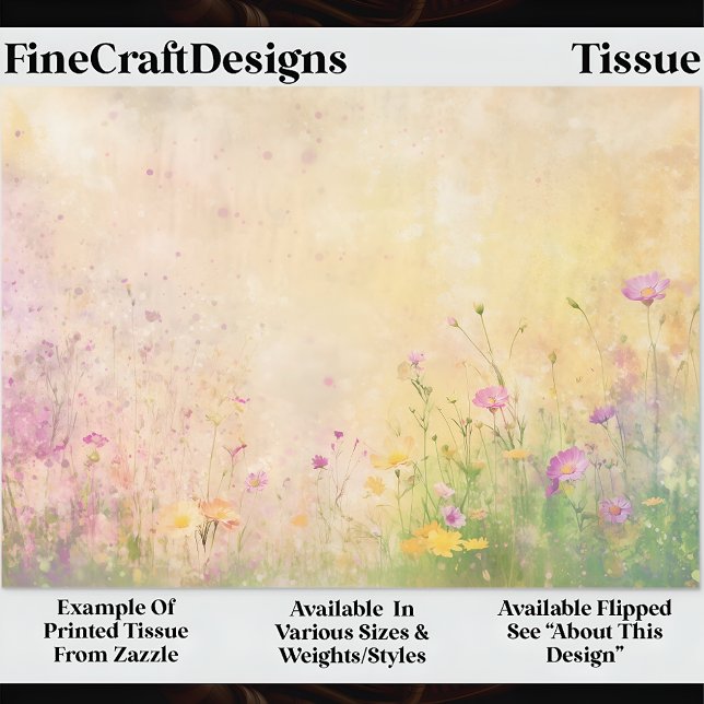 Papel De Seda Pastel Wildflower Spring Meadow DZ5R Decoupage  (Criador carregado)