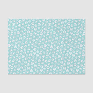 Papel De Seda Pata branca imprime aqua azul ou qualquer fundo co