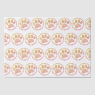 Papel De Seda Pata Distante E Padrão De Impressão De Cachorro Re