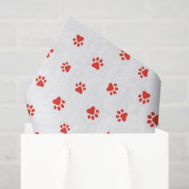 Papel De Seda Pata Imprime Pet Lover Dift Enrola Red Cat Dog Div