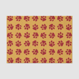 Papel De Seda Pata Imprime Vermelho