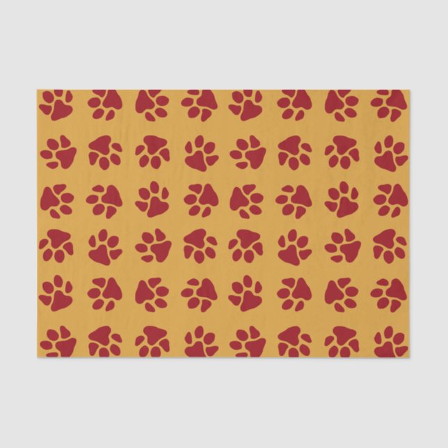 Papel De Seda Pata Imprime Vermelho (Frente )