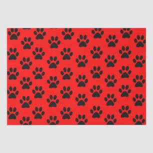 Papel De Seda Pata Negra Vermelha Pata Cachorro Pata Pata Animal