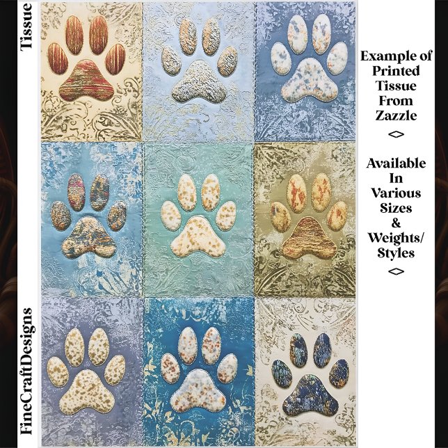 Papel De Seda Patchwork Dog and Cat Paw Prints EN6 Decoupage (Criador carregado)