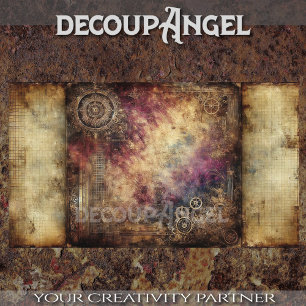 Papel De Seda Patina Steampunk #3 Decoupage