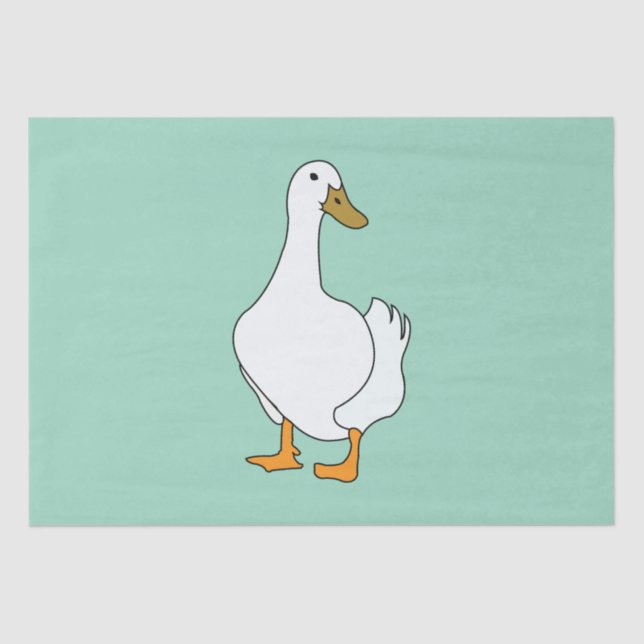 Papel De Seda Pato branco de pássaro (Frente )