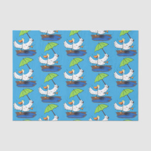 Papel De Seda Pato engraçado com desenho animado de dança de gua