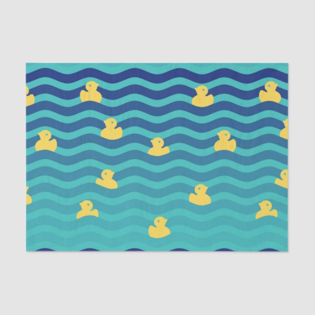Papel De Seda Patos Amarelos Flutuantes (Frente )