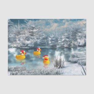 Papel De Seda Patos do Natal
