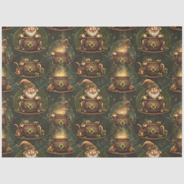 Papel De Seda Patrick Gnome Magic Cauldron Dark Wood (Frente )