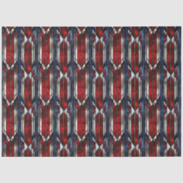 Papel De Seda Patriotic Red White Blue Geometric Pattern