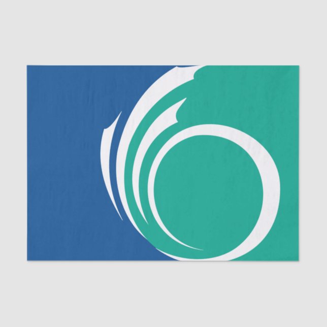 Papel De Seda Patriotic tissue paper with flag of Ottawa, Canada (Frente )