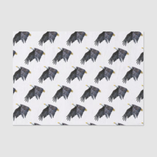 Papel De Seda Patriótico Águia Balda Americana em Voo Minimalist