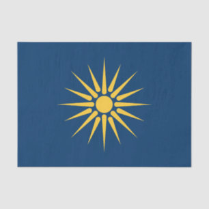 Papel de seda patriótico com a bandeira da Macedôn