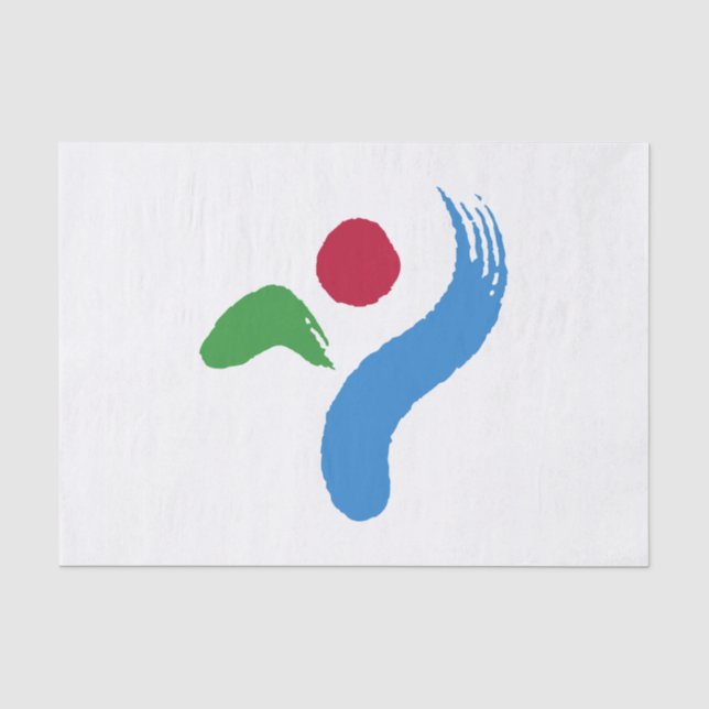Papel de seda patriótico com a bandeira de Seul (Frente )