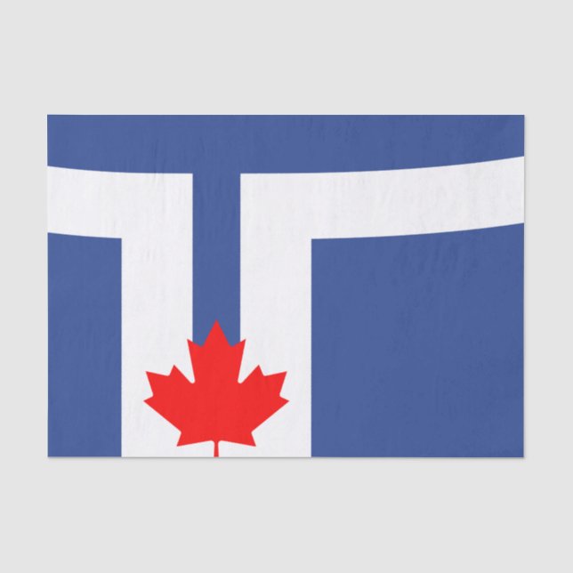 Papel de seda patriótico com a bandeira de Toronto (Frente )