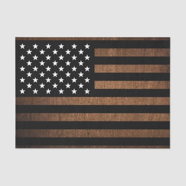 Papel De Seda Patriótico Russo da Bandeira Americana (Frente )