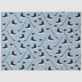 Papel De Seda Pau de hóquei em gelo azul, Skates e Pato