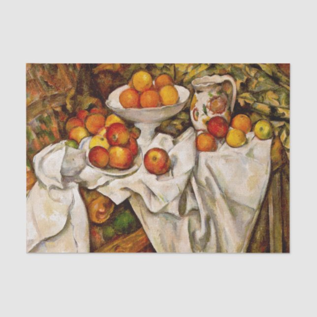 Papel De Seda Paul Cezanne Apple Orangismo Impressionismo (Frente )