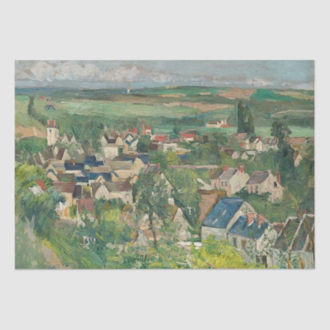 Papel De Seda Paul Cezanne - Auvers, Visão Panorâmica (Frente )